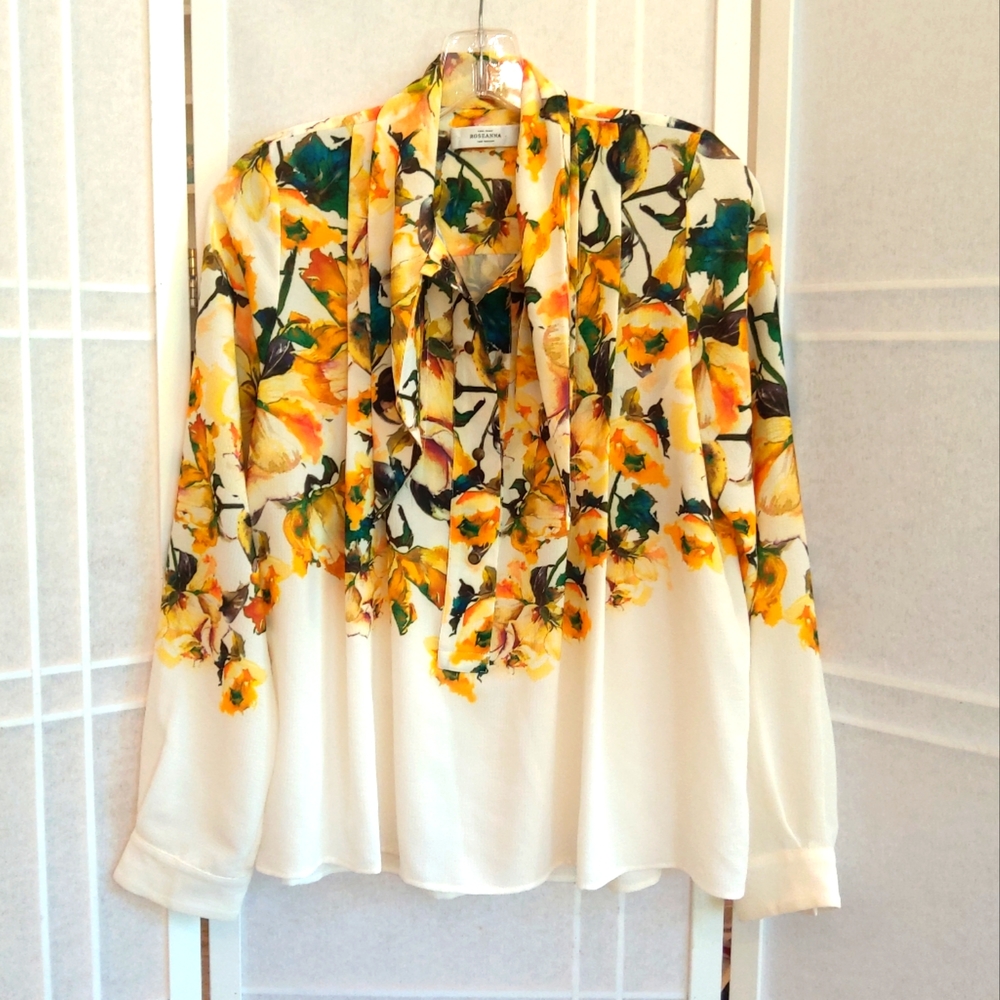 Roseanna white yellow floral blouse